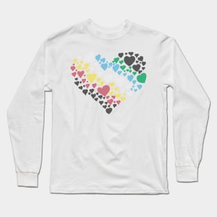 Disability pride flag heart Long Sleeve T-Shirt